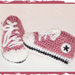 SCARPINE DA CULLA SPORTIVE BIMBA MODELLO SNEAKERS STILE CONVERSE ALL STAR PRUGNA