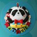 fiocco nascita - piccolo panda - birth wreath - bear