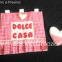 Coordinato CopriForno 40x37cm e Presina Cuore Fatto a mano con amore 