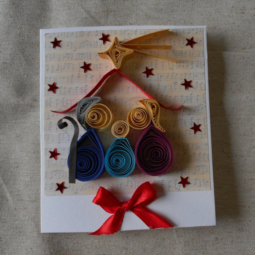 Prelude Art Deco – Biglietto Di Natale Per Sorella Con Glitter E Dettaglio Gemma, Eleganza Sottile