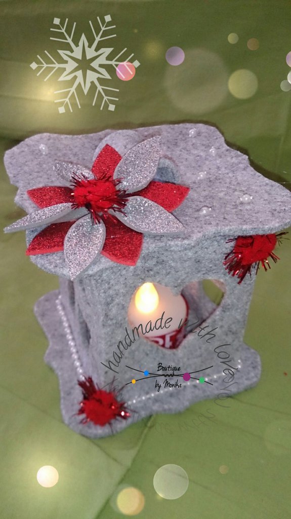 Abaodam Lanterna Natalizia Bianca Con Neve Glitterata E Luce A Batteria - Decorazione Festiva Per Casa E Ufficio, Regalo Di Natale