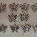 10 Farfalle in Metallo color argento 16x15 mm.