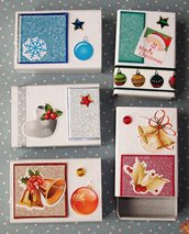 Scatoline decorate per Regali di Natale - Glitter Mix^^ - Scrapbooking&Packaging - Lotto (5pz)