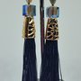 Orecchini Dangle Earring  blu and gold