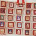 Calendario dell'avvento del Natale country patchwork da appendere in stoffa