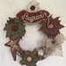 Natale - Ghirlanda "Primitive" con fiori e gnomo