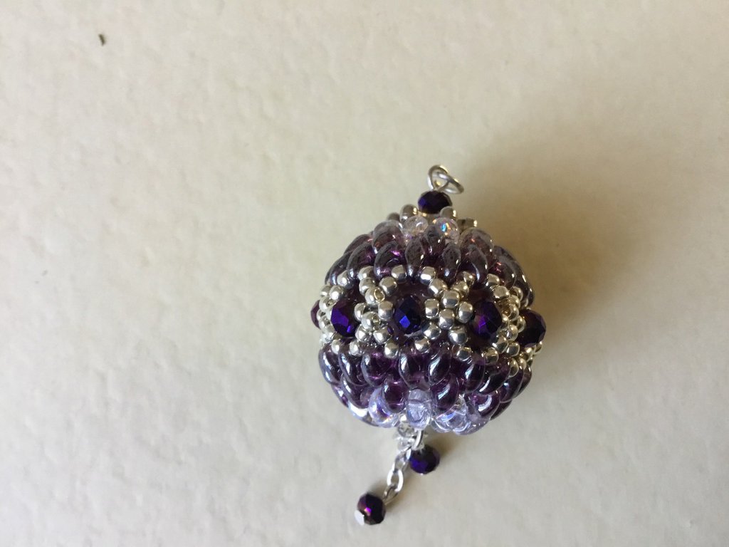 Collana Con Ciondolo Sfera Glitter Cristallo - Placcato Argento 925 - Catena Serpente 16''