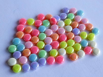 Perle piatte acriliche mix PRL15N Perle piatte acriliche mix PRL15N