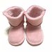 STIVALETTO in SIMIL PELLE scamosciato color rosa con interno in morbida pecorella sintetica bianca per neonato/a
