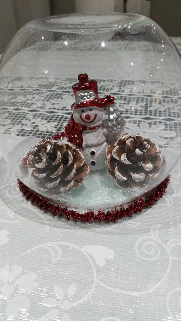Decorazione Natalizia Vetro Cip E Ciop - Cartolina Soffiata A Mano Con Scritta Jingle Bell Fun, Colori Metallizzati