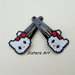 Mollette per capelli "Hello Kitty" realizzati con perline Miyuki delica