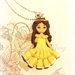 collana con doll's realizzata a mano in fimo raffigurante Belle 