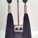 Orecchini Dangle Earring Black and Silver