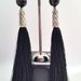 Orecchini Dangle Earring Black and Silver