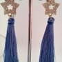 Orecchini Dangle Earring blue and gold with star