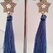 Orecchini Dangle Earring blue and gold with star