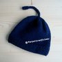 Berretto/cappello blu scuro - neonato/bambino - pura lana merino - fatto a mano  