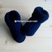 Stivaletti/scarpine blu scuro - neonato/bambino - pura lana merino - fatto a mano  