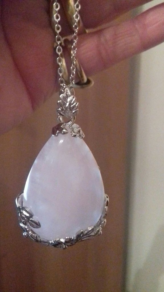 Collana Donna Luca Barra CK1985 In Acciaio Con Cristallo Azzurro A Goccia