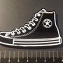 (459) scarpa tipo converse in plexiglass nero