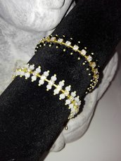 Bracciale perline e strass