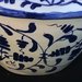 Contenitore con tappo, porta batuffoli struccanti di ceramica con motivi di zaffire blu e sue sfumature