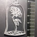 (461) La rosa di Belle ciondolo in  plexiglass trasparente incisione laser