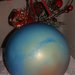 Pallina in plexiglass cm 12 con immagine natalizia  dipinta con colori acrilici