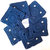 SET  6 SOTTOBICCHIERI QUADRATI ALL'UNCINETTO IN COTONE BLU (art. 104)