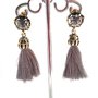 Orecchini Dangle Earring grey and silver