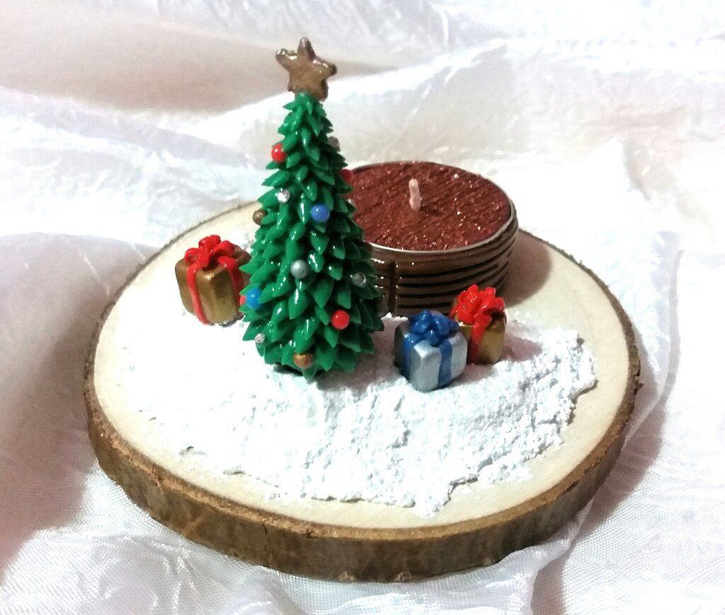 Portacandele In Legno Per 5 Candele - Decorazione Natale E Casa, Stile Scandinavo Rustico, 48,5 Cm, Per Camino, Tavolo E Davanzale