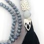 Long necklace grigia tassel black