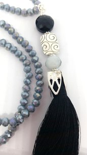 Long necklace grigia tassel black
