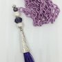 Long necklace lilas tassel purple