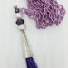 Long necklace lilas tassel purple