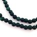 Long necklace green jade tassel grey powder