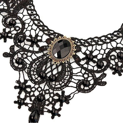 Inilbran Collana Girocollo In Pizzo Nero Boho Gothic Stretch Collana Clavicola In Pizzo Gioielli Per Donne