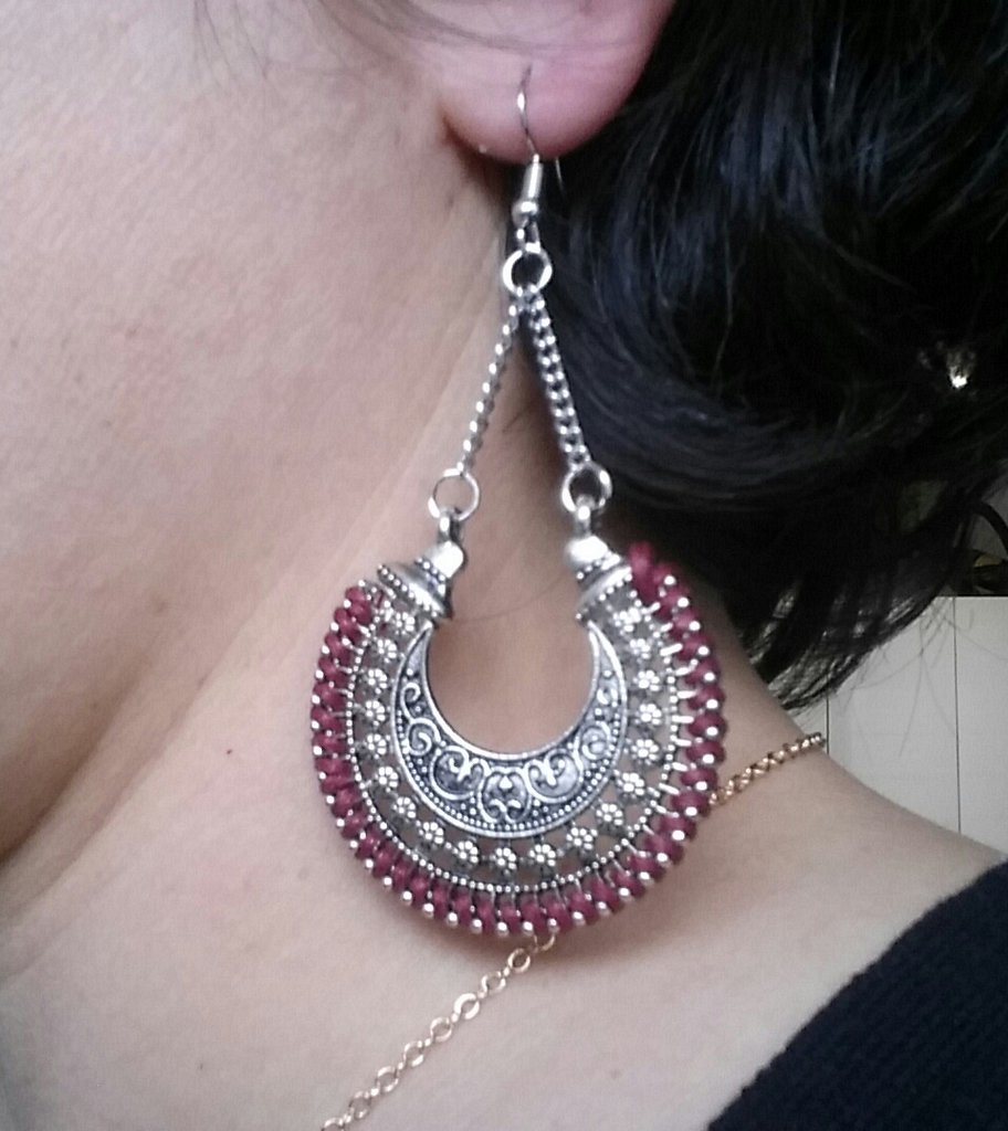 Orecchini Pendente Con Moneta Buffalo Nichel - Gioielli Vintage Fatti A Mano In Argento 0.925 - Foto 1