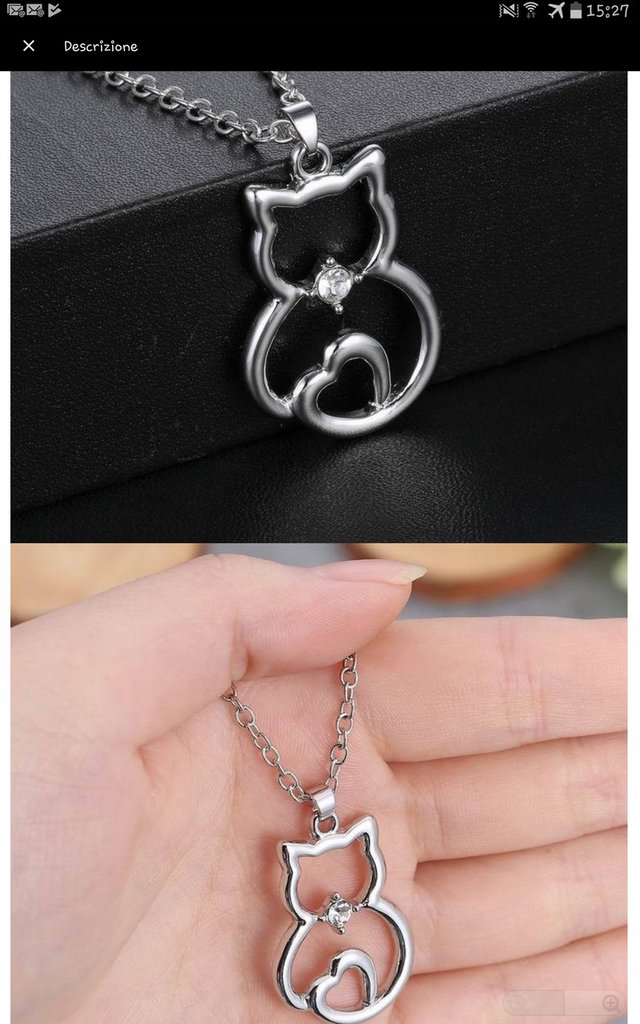 Collana Colpa Tua Collana 2 Pezzi Per Coppie Con Ciondolo Gatto Puzzle Regalo Innamorati Collana Migliore Amica - Foto 8
