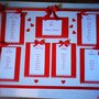 Tableau de marriage matrimonio rosso cuori 