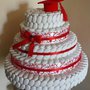 Torta decorativa di confetti per allestimento confettata laurea rosso coccinella matrimonio comunione  festa compleanno