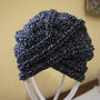 Cappello  stile turbante. Colore nero e grigio