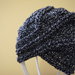 Cappello  stile turbante. Colore nero e grigio
