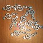 Pendente ciondolo charms Nota Musicale Note Chiave di Sol 2,5 x 1 cm per bigiotteria, collane portachiavi, orecchini bomboniera bomboniere chiudipacco