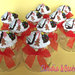 Barattolini portaspezie decorati con biscottini natalizi realizzati a mano in fimo. Idea regalo