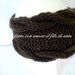 Fascia per capelli in lana marrone con trecce