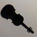 (471) Violino ciondolo in plexiglass nero