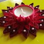 Portacandela rosso quilling