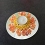 Portacandela giallo e arancio quilling