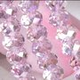 10 Perle perline  decorative divisori spaziatori sfaccettate colore ROSA 6x4 mm